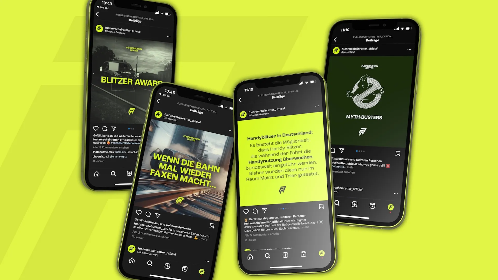 Führerscheinretter Social Media Templates und Content