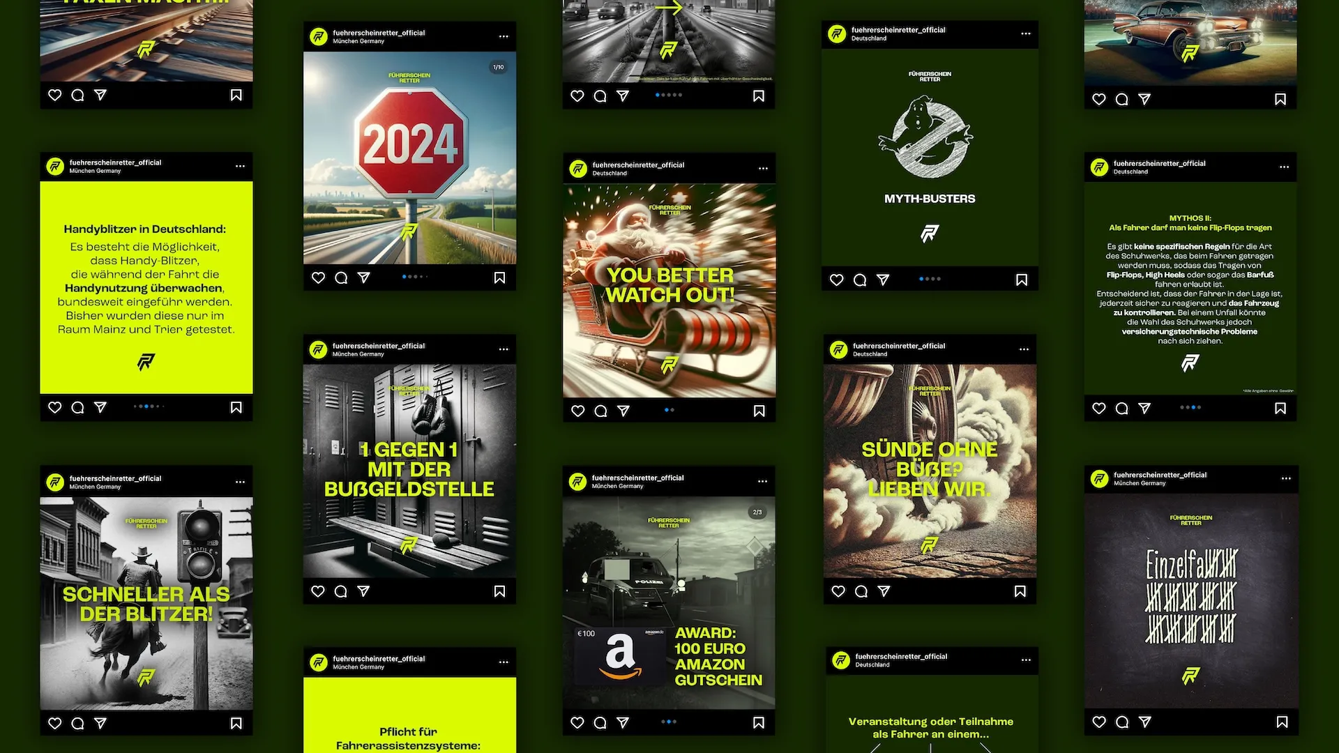 Führerscheinretter Social Media Templates und Content