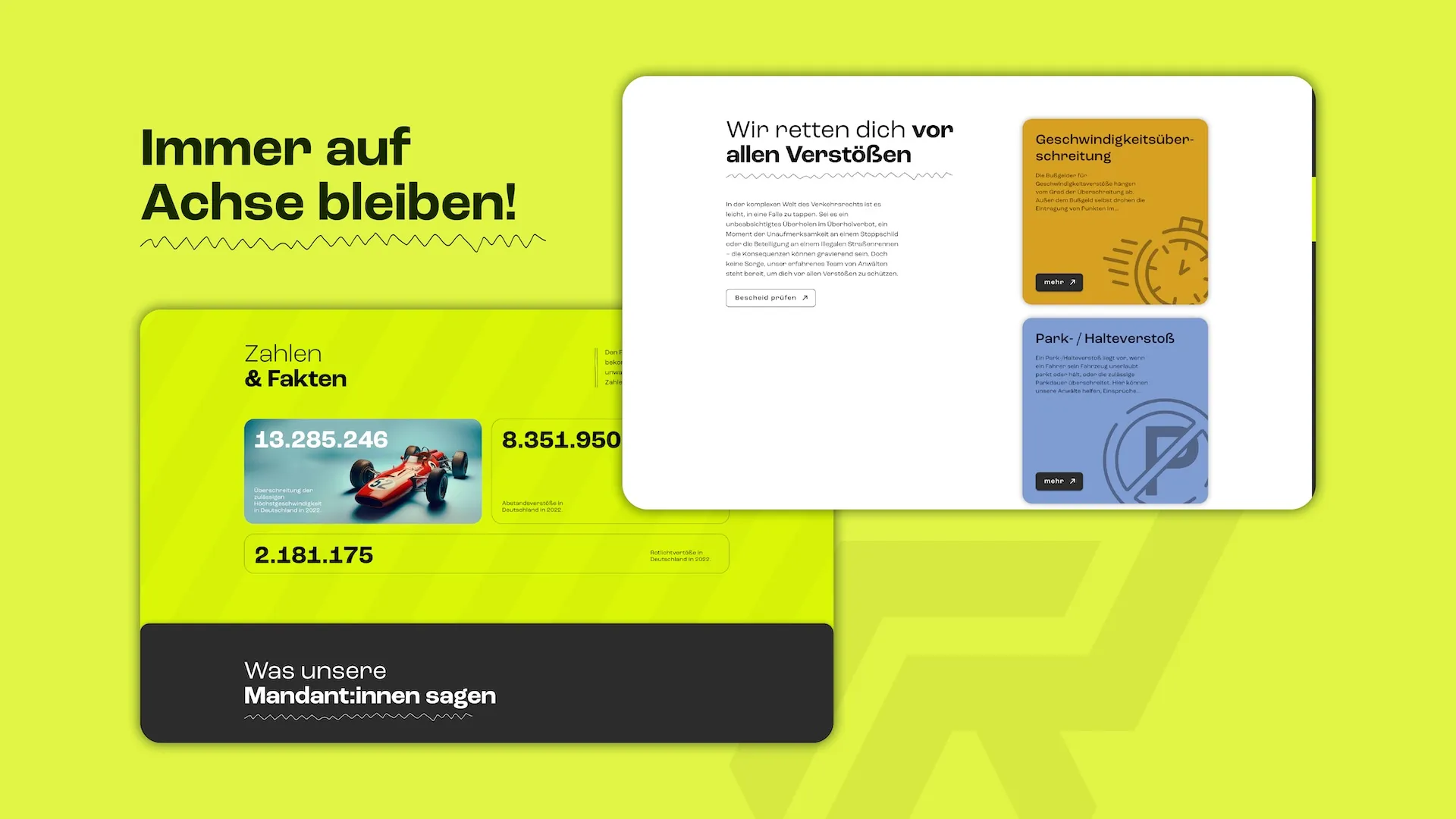 Führerscheinretter Website Design und User Interface
