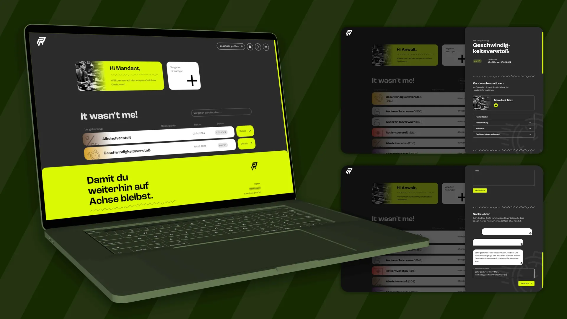 Mockup der Website von Füh&shy;rer&shy;schein&shy;ret&shy;ter
