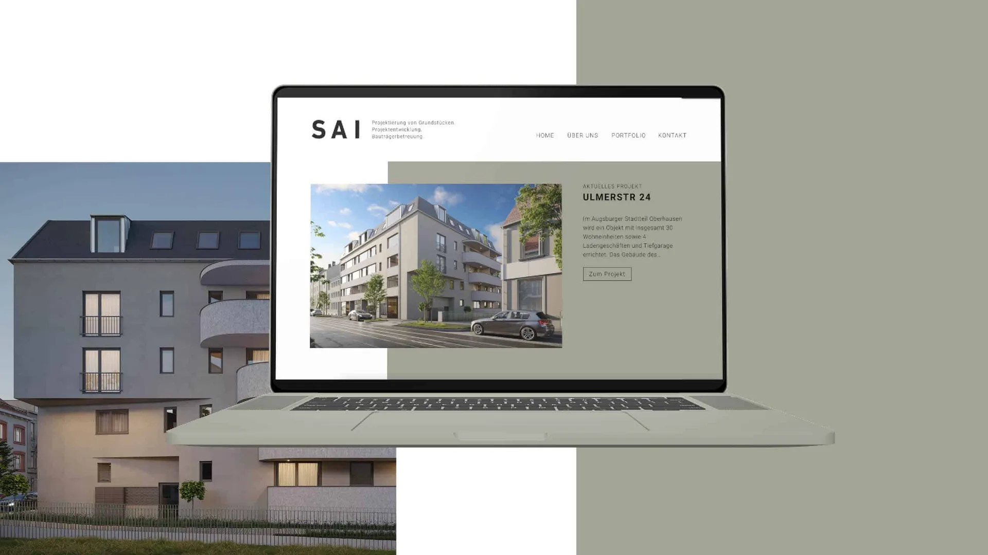 Mockup der Website von SAI