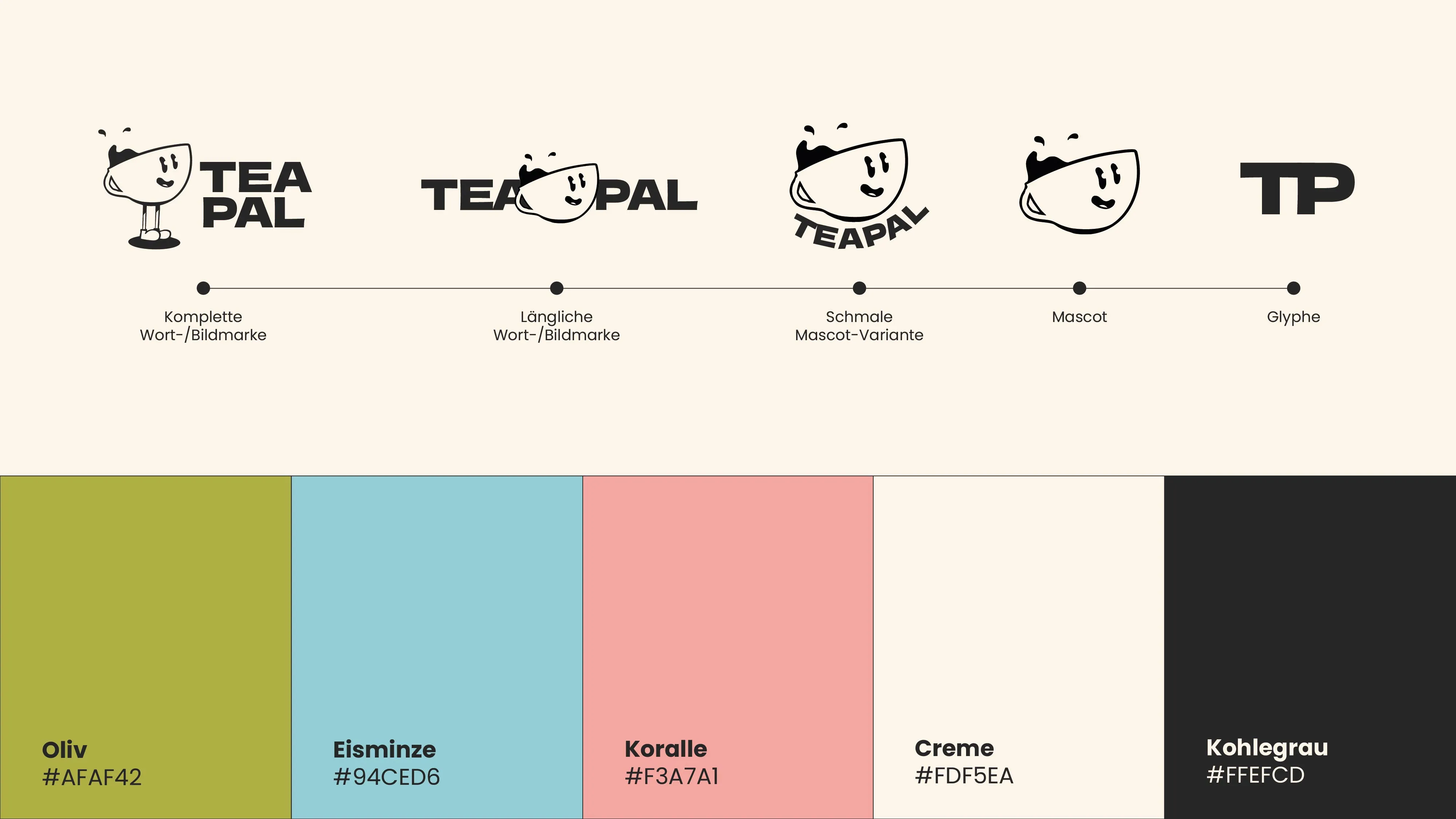 TeaPal Logo Markenidentität und Logo Design