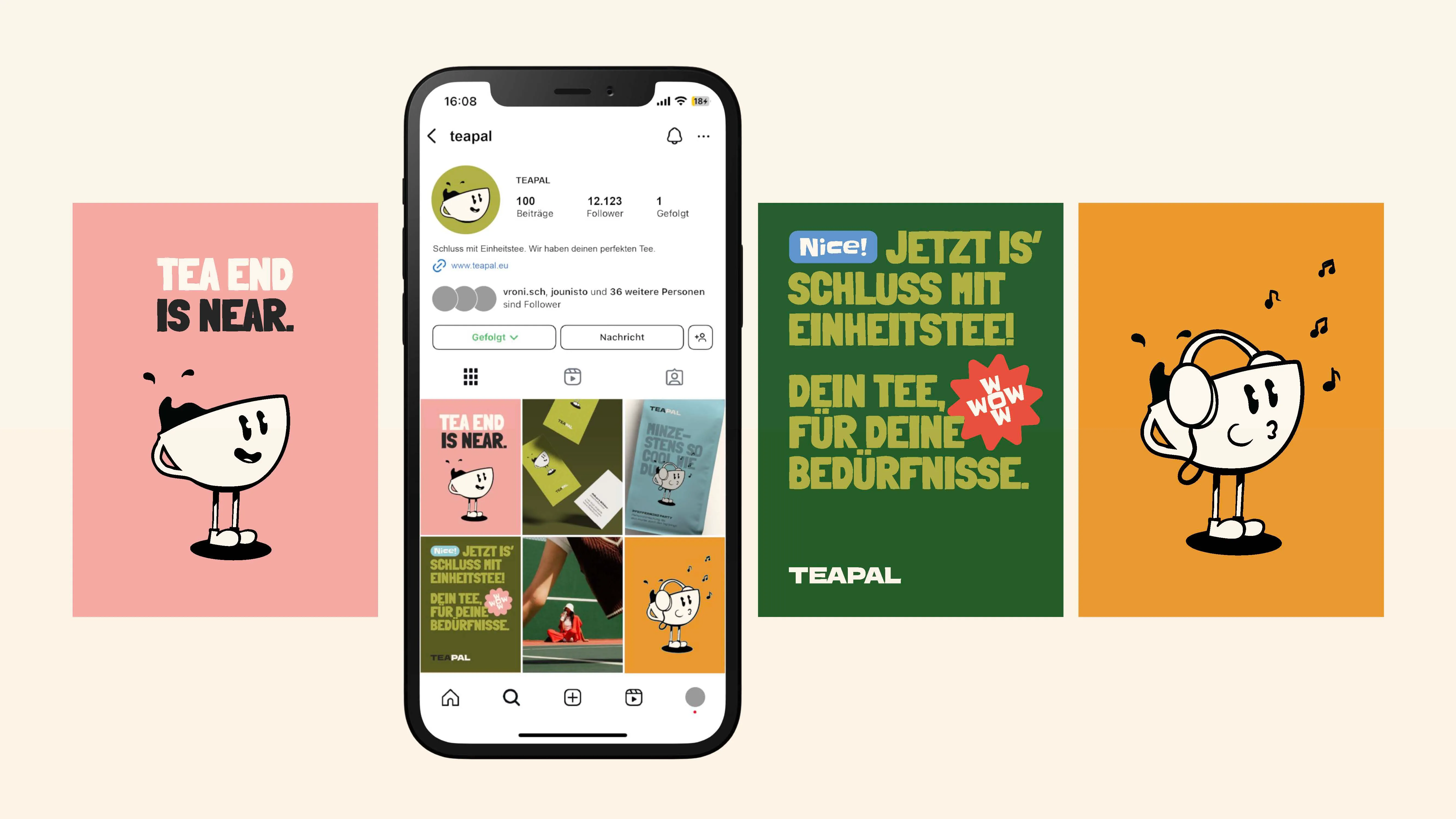 TeaPal Social Media Templates und Content