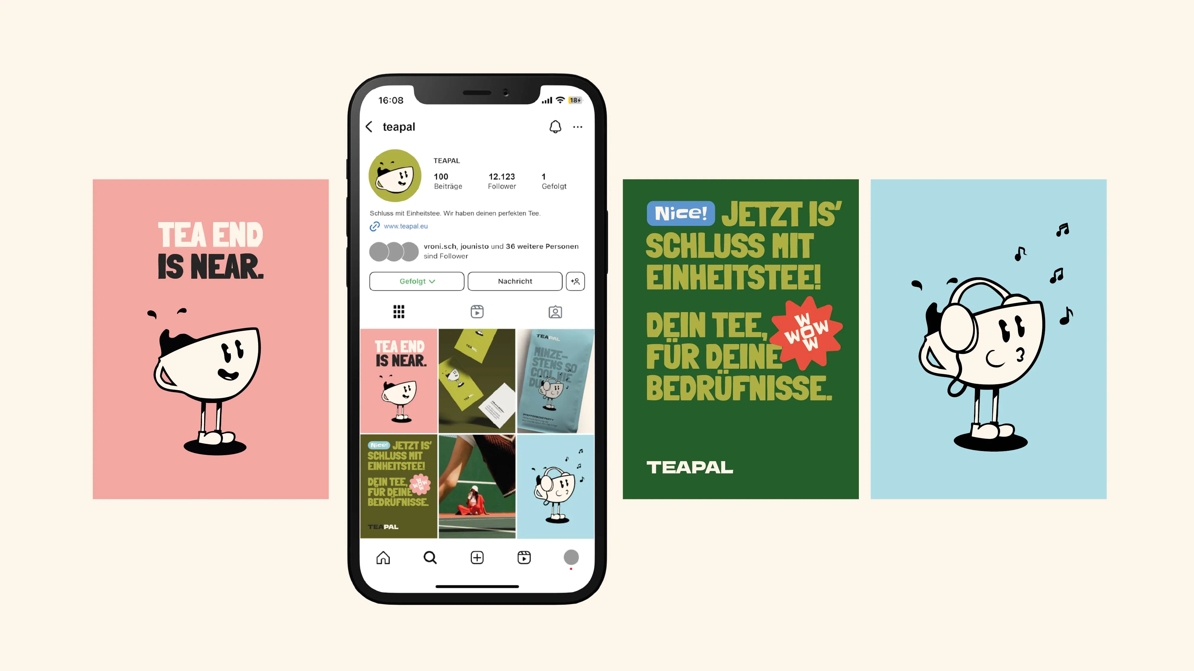 TeaPal Social Media Templates und Content